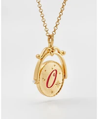 Fable England O Initial Orchid Gold Spinner Chain Necklace