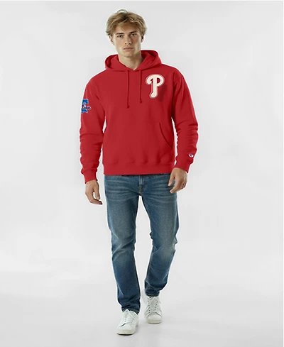 Champion Men's Red Philadelphia Phillies Reverse Weave Chenille Hoodie