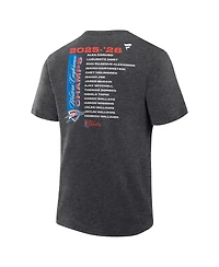 Fanatics Men's Charcoal Oklahoma City Thunder 2026 Western Conference Champions Roster T-Shirt