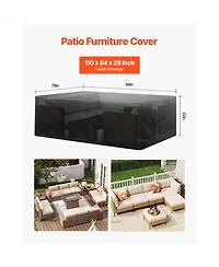 Cozito Patio Furniture Cover in 420D Oxford Rectangular Table Cover