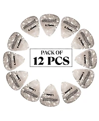 5 Core Guitar Picks 12 Piece Celluloid Light Medium Heavy Extra Heavy for Acoustic Electric Guitars