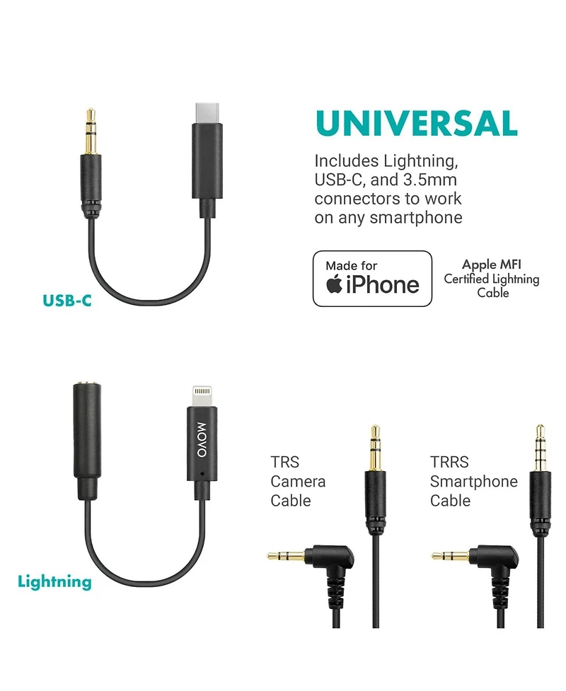 Movo iVlogger-pro Vlogging Kit for iPhone/Android Smartphones with Mic, Light, Tripod, and More
