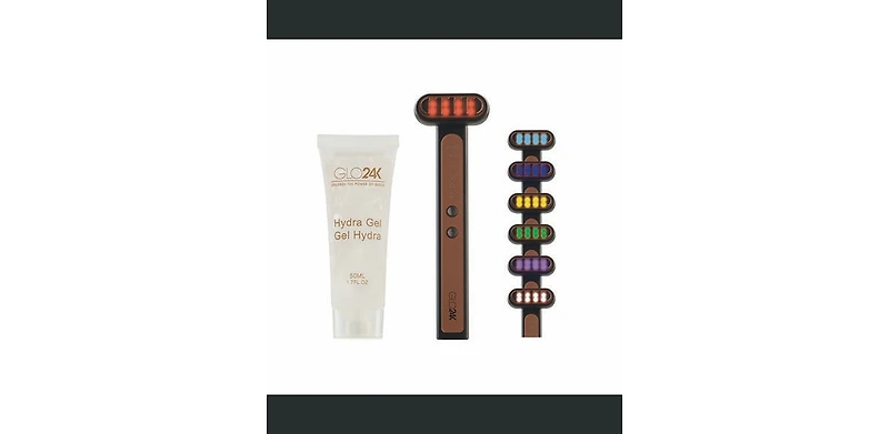 Super Wand + Hydra Gel for the Face, Neck & around the Eyeswith Advanced 7 Color Led, Controlled Light Heating, and Vibration Technologies