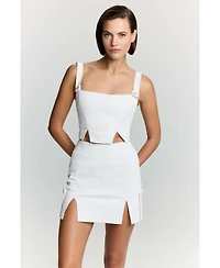 Jendue Women's Catalina Denim Crop Top - Stylish and Versatile