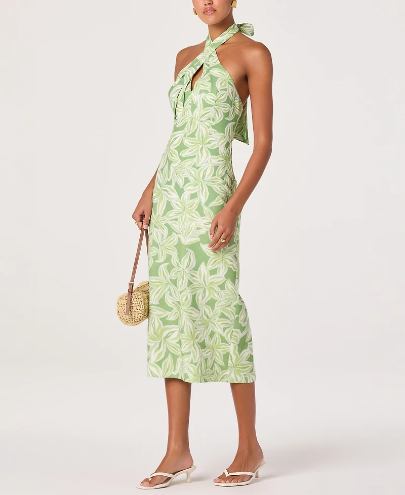 Astr the Label Women's Anita Halter Neck Midi Dress