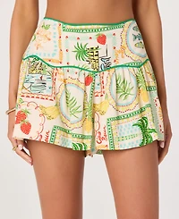 Astr the Label Heidi Women's Printed High-Rise Mini Shorts