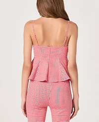 Astr the Label Women's Alma Sweetheart Neck Sleeveless Peplum Top