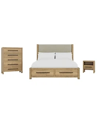 Davie King Storage 3-Piece Set (Panel Bed, Chest & 1-Drawer Nightstand)
