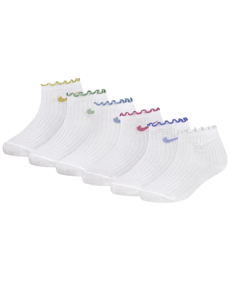 Nike Little Girls 6-Pack Lettuce Ankle Socks
