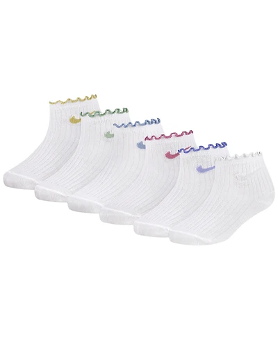 Nike Little Girls 6-Pack Lettuce Ankle Socks