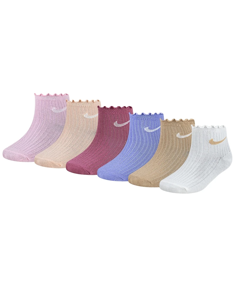 Nike Little Girls 6-Pack Lettuce Ankle Socks