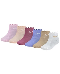 Nike Little Girls 6-Pack Lettuce Ankle Socks