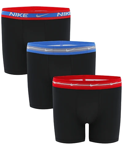 Nike Boys' 8-20 Dri-fit Metallic Waistband Boxer Briefs, 3-Pack