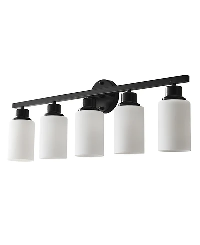Midola 5-Light Matte Wall Lamps with White Glass Shades (No Bulbs) Sconce Lighting for Bedroom Living Room