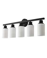Midola 5-Light Matte Wall Lamps with White Glass Shades (No Bulbs) Sconce Lighting for Bedroom Living Room