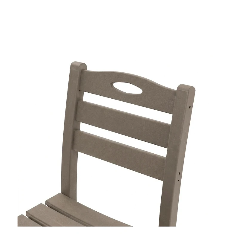 Clihome 2 Pack Hdpe Outdoor Dining Chairs, Patio Armless Chairs for Deck Porch Backyard