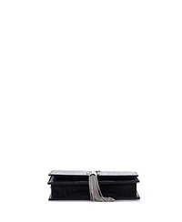 Pre-Owned Saint Laurent Classic Monogram Tassel Chain Wallet Embossed Leather