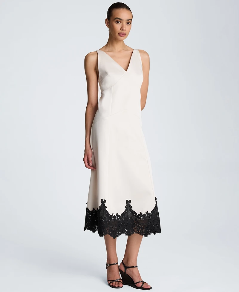 Kenneth Cole Women's Sleeveless V-Neck Midi Dress