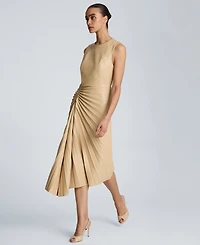 Kenneth Cole Women's Sunburst Pleated Midi Dress