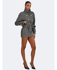 Miss Circle Women's Sandra Tweed Mini Skirt