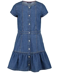 Tommy Hilfiger Girls' 4-16 Denim Short-Sleeve Dress