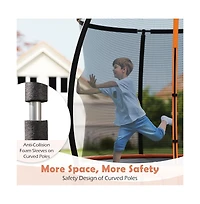 Ruie 8 feet Outdoor Heavy-Duty Recreational Trampoline with Enclosure Net Ladder