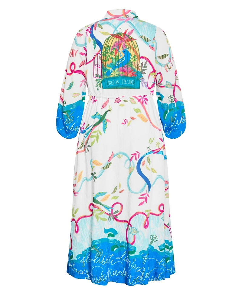 City Chic Women's Plus Tahlia Spirit Print Maxi Dress