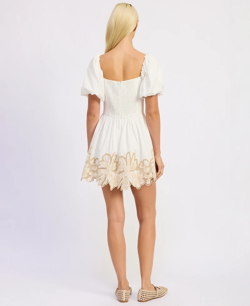 En Saison Women's Anna Sweetheart Neck Mini Dress