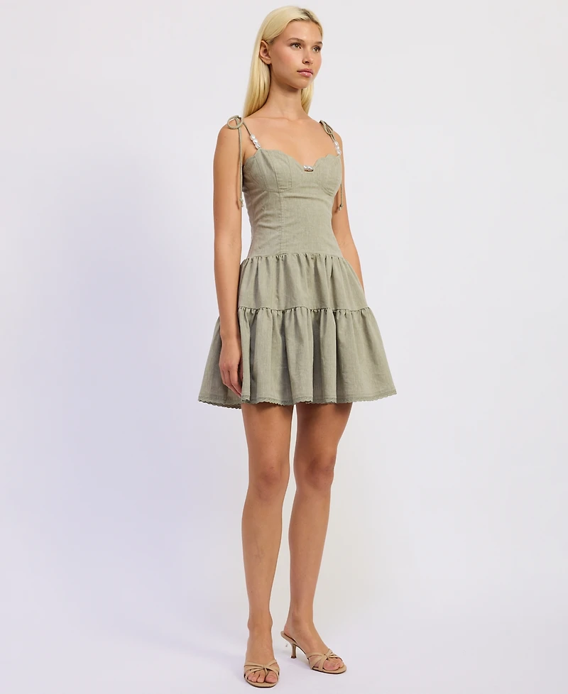 En Saison Women's Adele Sleeveless Sweetheart Neck Mini Dress
