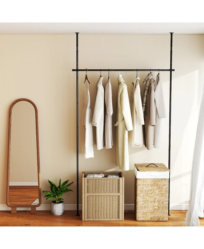 sumyeg Room Divider Curtain Rod with Adjustable Floor to Ceiling Tension