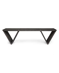 Flynama Transitional Slatted Acacia Wood Bench