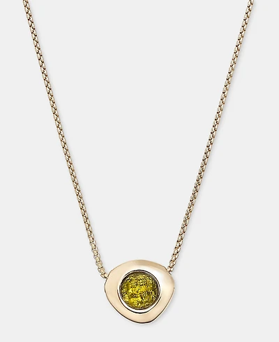 Anne Klein Stone Pebble Pendant Necklace, 16" + 3" extender