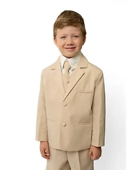 Peanut Butter Collection Toddler Boys Joey 5-Piece Shirt, Tie, Jacket, Vest and Pants Suit Set
