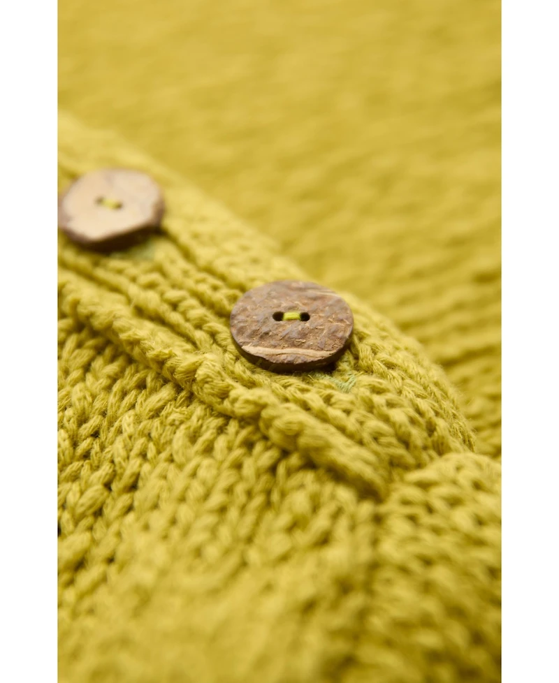 Celtic & Co. Women's Slub Knit Button Detail Sweater