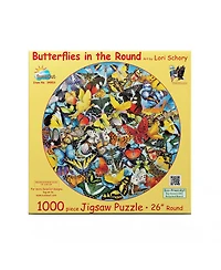 SunsOut Butterflies in the Round 1000 piece Jigsaw Puzzle for Adults Round