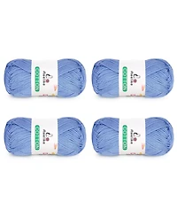Aeelike Cotton Yarn for Crocheting - 4 Skeins, 50g Each, Soft Crochet Yarn for Baby Clothes, Scarves and More