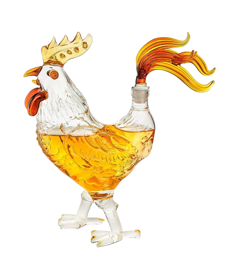 The Wine Savant Rooster 17 oz. Whiskey Decanter
