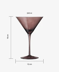 The Wine Savant Venus Ribbed Martini Glasses, Set of 6