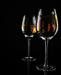 The Wine Savant Artisanal Hand Painted Wine Glasses, Set of 2