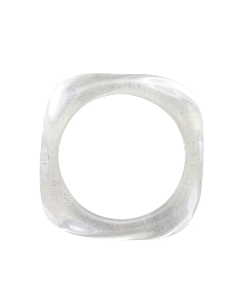 St. Moran Clear Lucite L'eau Bangle Bracelet