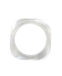 St. Moran Clear Lucite L'eau Bangle Bracelet