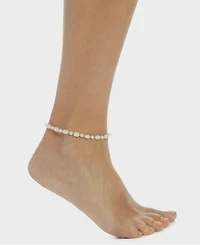 St. Moran Gold Natural Freshwater Imitation Pearl Chunky Leah Anklet