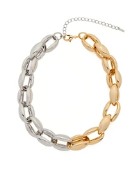 St. Moran Mixed Metal Chunky Adjustable Collar to Necklace Genevieve Layering Necklace