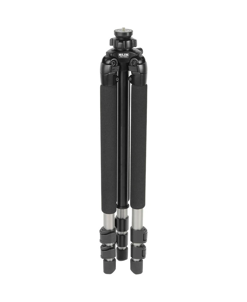 Slik Pro 700 Dx 3-Section Aluminum Tripod Legs, Titanium Finish