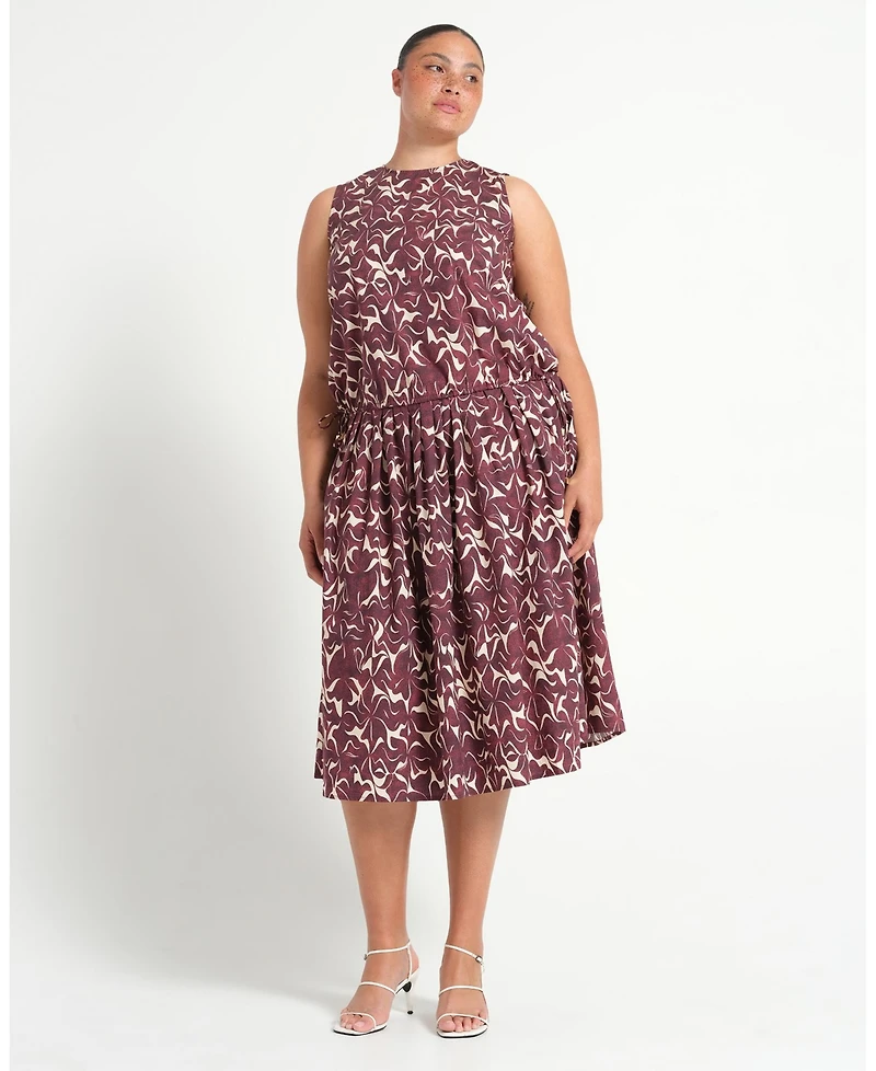 Estelle Women's Brinley A-line Pleated Print Midi Skirt