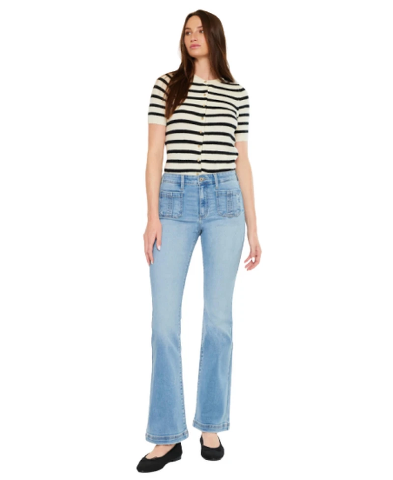 KanCan Women's Usa Juniors' Lux High Rise Bootcut Jeans