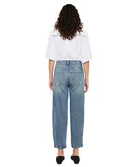 KanCan Women's Usa Juniors' Jane Ultra High-Rise Slim Barrel Jeans
