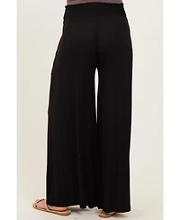 Pinkblush Smocked Waist Wide Leg Maternity Pants