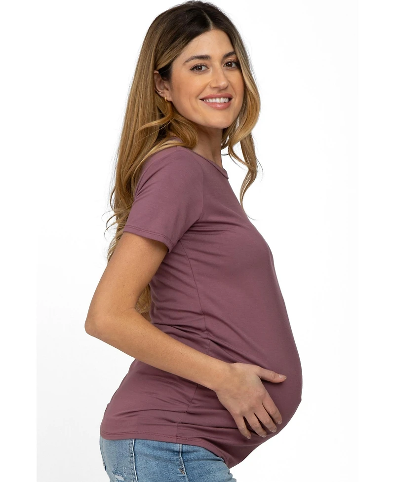 Pinkblush Maternity Blue Basic Short Sleeve Top