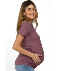 Pinkblush Maternity Blue Basic Short Sleeve Top